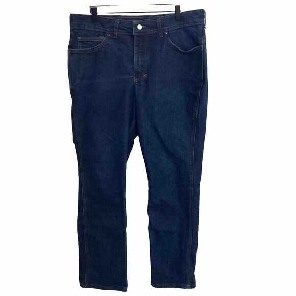 Origin Straight Leg Denim Jeans Mens 36 x 33 Dark Wash Made in Maine USA